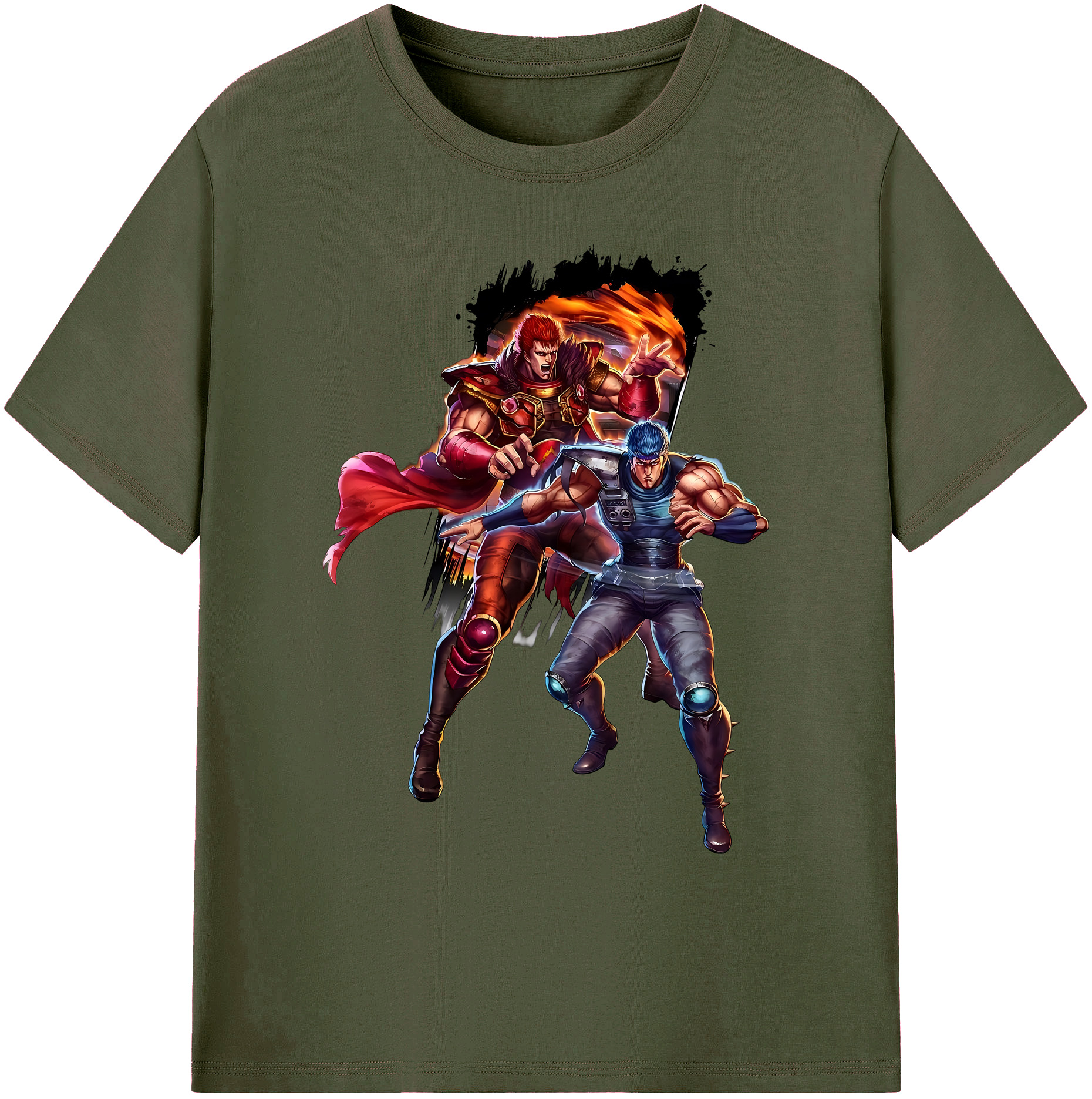 （画像用） 北斗の拳 Fist of the North Star 綿100％ メンズ半袖Tシャツ｜肌触りやわらか＆通気性